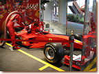 Pit stop display in new Ferrari shop