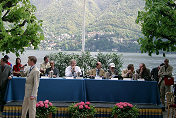 Simon Kidston (Speaker; Director of Bonhams Europe), Urs P. Ramseier (in the background; Selecting Committee; CH); Shotaro Kobayashi (Editor of Car Graphic, J), Jürgen Lewandowski (Motor Writer, D), Lorenzo Ramaciotti (Chairman; CEO Pininfarina, I), Patrick Le Quément (Chief Designer of Renault, F), Charles Lord March (Goodwood, GB), Winston Goodfellow (Motor Writer, USA)