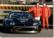 John Bosch (right) and Danny Sullivan with the new Barron Connor Racing Ferrari 575 GTC at the Pista di Fiorano