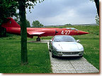 Pista Fiorano and the well-known red Starfighter jet plane