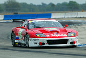 Danny Sullivan steers the #25 Barron Connor Ferrari 575  GTC s/n 2212 on  Monday at Sebring