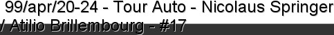  99/apr/20-24 - Tour Auto - Nicolaus Springer / Atilio Brillembourg - #17
