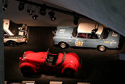 1939 M-B 230S offroad sports car (red), 1963 300SE Rally Car (blue)