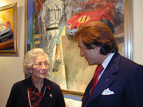 Anne Hoare (wife of Colonel Hoare, founder of MC) with Luca di Montezemolo