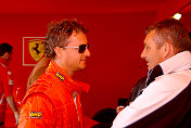 Eddie Irvine talking to RTL motorsports reporter Allard Kalff