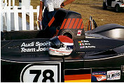 Emanuele Pirro's helmet atop his R8R before qualifying.