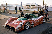 The Doyle-Risi 333 SP s/n 018 being pushed to the starting grid the morning of the race.