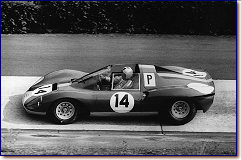 Nürburgring 1000 km 1966: The little Dino 206 S s/n 006 of David Piper and Dick Attwood retired due to gearbox problems