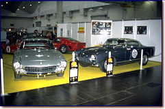 250 GT Coup&eacute; Boano s/n 0569GT light metallic blue with silver top/grey & 250 GT Lusso s/n 5387GT silvergrey metallic/red
