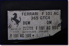 Ferrari 365 GTC4 s/n 17727
