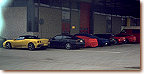 Test cars and some maybe-prototypes parked in the Factory