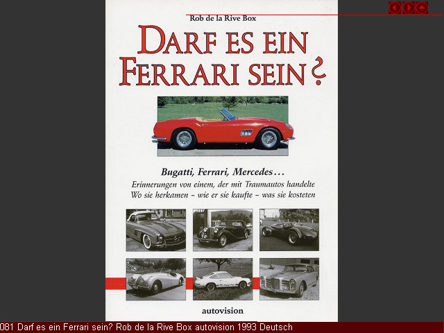 081 Darf es ein Ferrari sein? Rob de la Rive Box autovision 1993 Deutsch