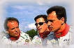 Mauro Baldi with his younger team mates Christian Pescatori and Jérome Policand