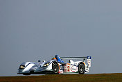 Pierre Kaffer gets airborne in the No. 2 Champion Audi