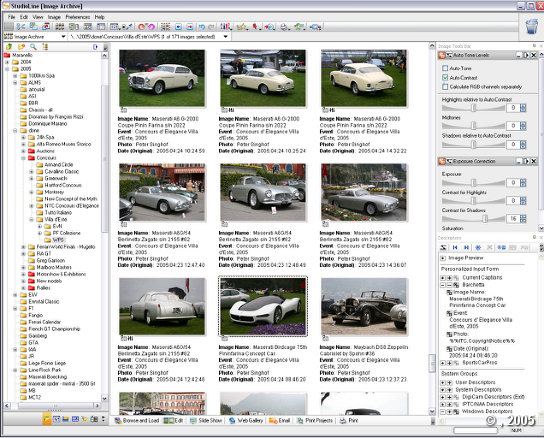 Organize your images - open StudioLine twice and drag images from source to target destination