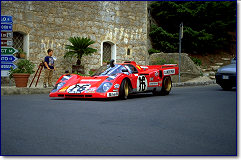 Ferrari 512 M s/n 1028 racing through Collesano