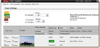 Your Listing ... add ... update ... change status