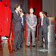 Gullwing doors of the Enzo Ferrari opened width, Luca di Montezemolo, Piero Ferrari and Jean Todt