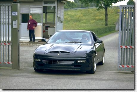 Prototype for 456 M GT entering the Pista di Fiorano