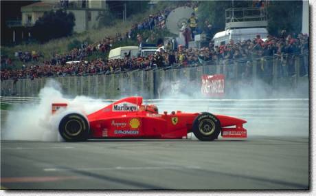 Eddie Irvine at the wheel of a F310B