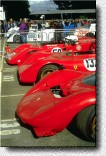 Three CanAm Ferraris in line: 412P s/n 0844, 612P s/n 0866 and 712P s/n 1010