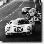 Le Mans 24h 1966: The 365 P2 s/n 0838 of the N.A.R.T. got a new body from Drogo for the 66 season. The car with its long tail was nicknamed White Elephant. At Le Mans, Masten Gregory and Bob Bondourant retired in the 9th hour. 