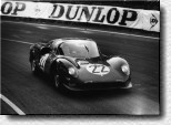 Le Mans 24h 1965: The 275P2 s/n 0832 was bodied as a Coup� for the French race around the clock. Bandini and Biscaldi retired after being in 11th place. 
