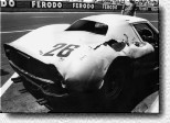 Le Mans 24 h 1965: The tyre burst at 1.00pm, but this couldnt stop the race of the Belgian 250LM s/n 6313. Pierre Dumay and Taf Gosselin finished 2nd. 