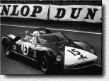 Le Mans 24 h 1964: The 330P s/n 0810 of the N.A.R.T. retired. It was driven by P. Rodriguez/ Hudson.