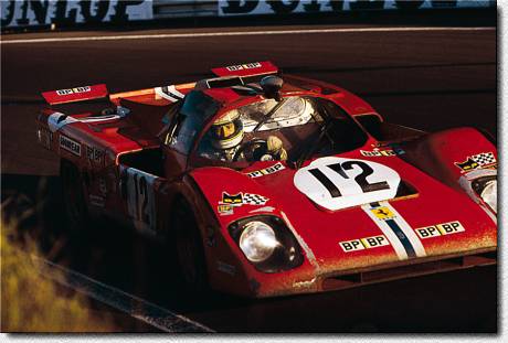 Le Mans 24 h 1971: N.A.R.T.s 512M s/n 1020, driven by Posey/ Adamovicz finished in 3rd place. It was the best Ferrari finish of the year in the famous French race. 