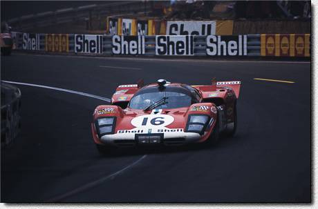 Le Mans 24 h 1970: The 512S s/n 1032 of Moretti/ Manfredini was one of three Ferraris which were entered by the Scuderia Filipinetti. All three cars retired.