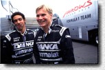 Pedro Diniz and Mika Salo of Arrows
