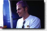 Jacques Villeneuve with violet hair 
