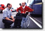 Adrian Newey and his former boss Frank Williams 