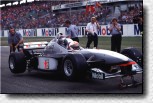 The McLaren-Mercedes doubleseater with Martin Brundle at the wheel 