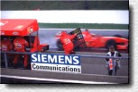 Michael Schumacher in the lead 