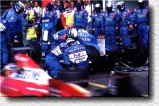 Pit stop action at Benetton's 