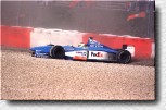 Giancarlo Fisichella's Benetton in the gravel