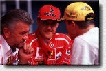 Willy Weber with Michael and Ralf Schumacher. 
