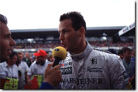 Boxing world champion Henry Maske after his ride with Martin Brundle  