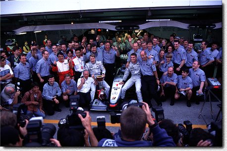 The victorious McLaren-Mercedes team. 
