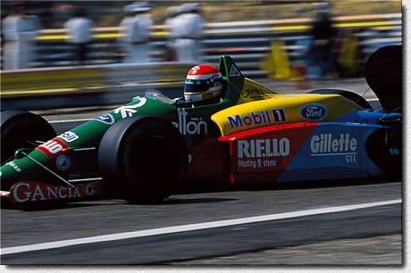 Emanuele Pirro w�hrend seines ersten Grand Prix. F�r Statistikfreunde: Die Fahrgestellnummer seines Benetton B188 war die 09. 