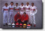 Eine starke Truppe: Das Audi-Team im Jahr 1998.