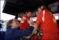 Luca di Montezemolo, Ross Brawn and Luca Baldisseri