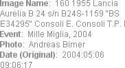 Image Name:  160 1955 Lancia Aurelia B 24 s/n B24S-1159 "BS E34295" Consoli E. Consoli T.P. I
Eve...