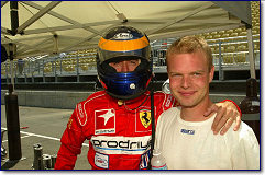 David Brabham (left) and Jan Magnussen are together driving the Prodrive Ferrari