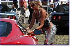 Brochure Girl on the parking lot