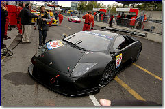 New Lamborghini Murci&eacute;lago R-GT leaves pit garage for the first time