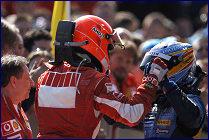 Jean Todt, Michael Schumacher and Fernando Alonso