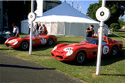 250 TR 60 s/n 0774, owned by P. Paul Pappalardo and driven by Paul Frère, 330 TRI s/n 0808, owned by Pierre Bardinon and driven by Phil Hill